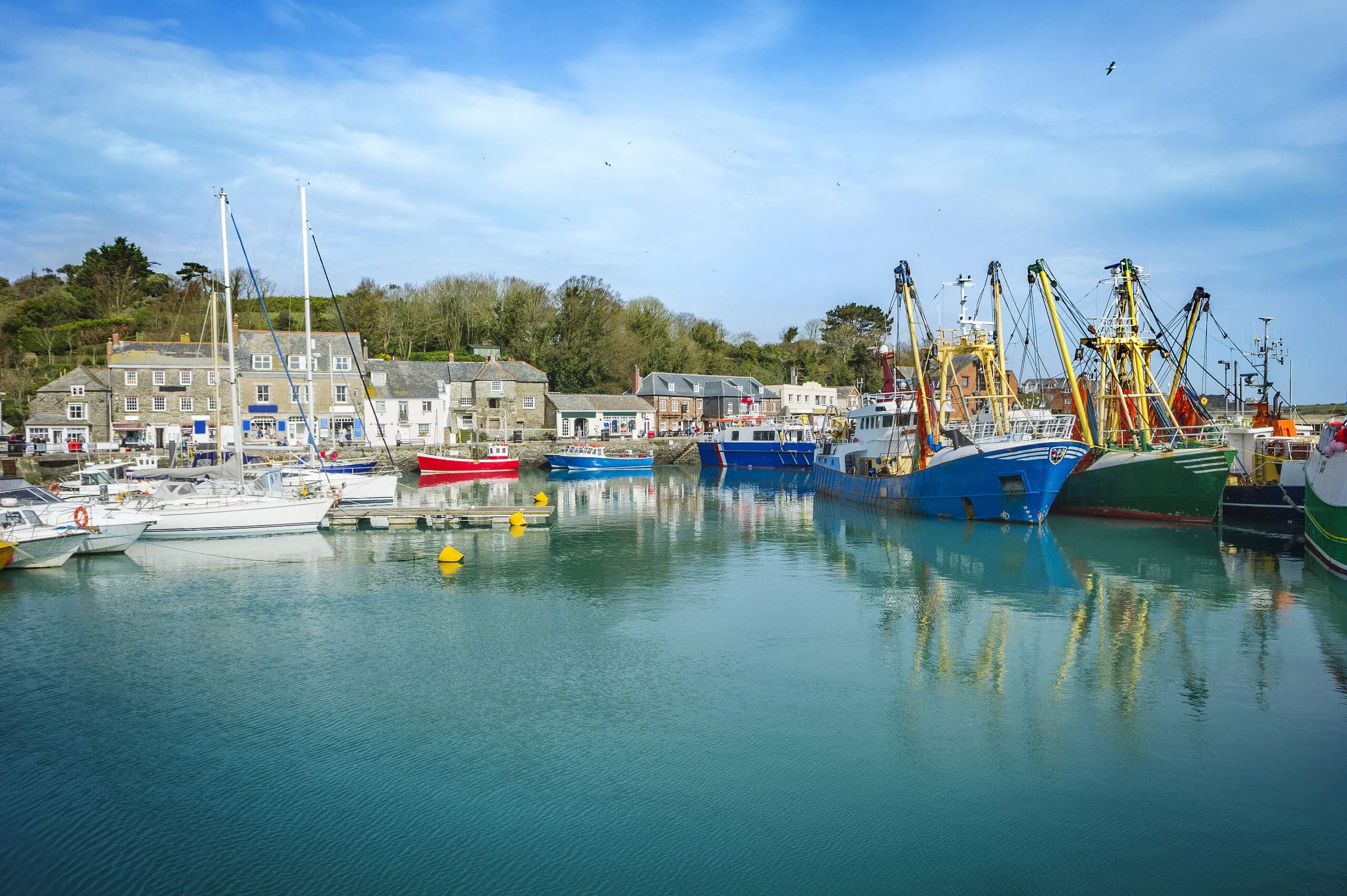 Padstow Harbour on a sunny summer day, Cornwall