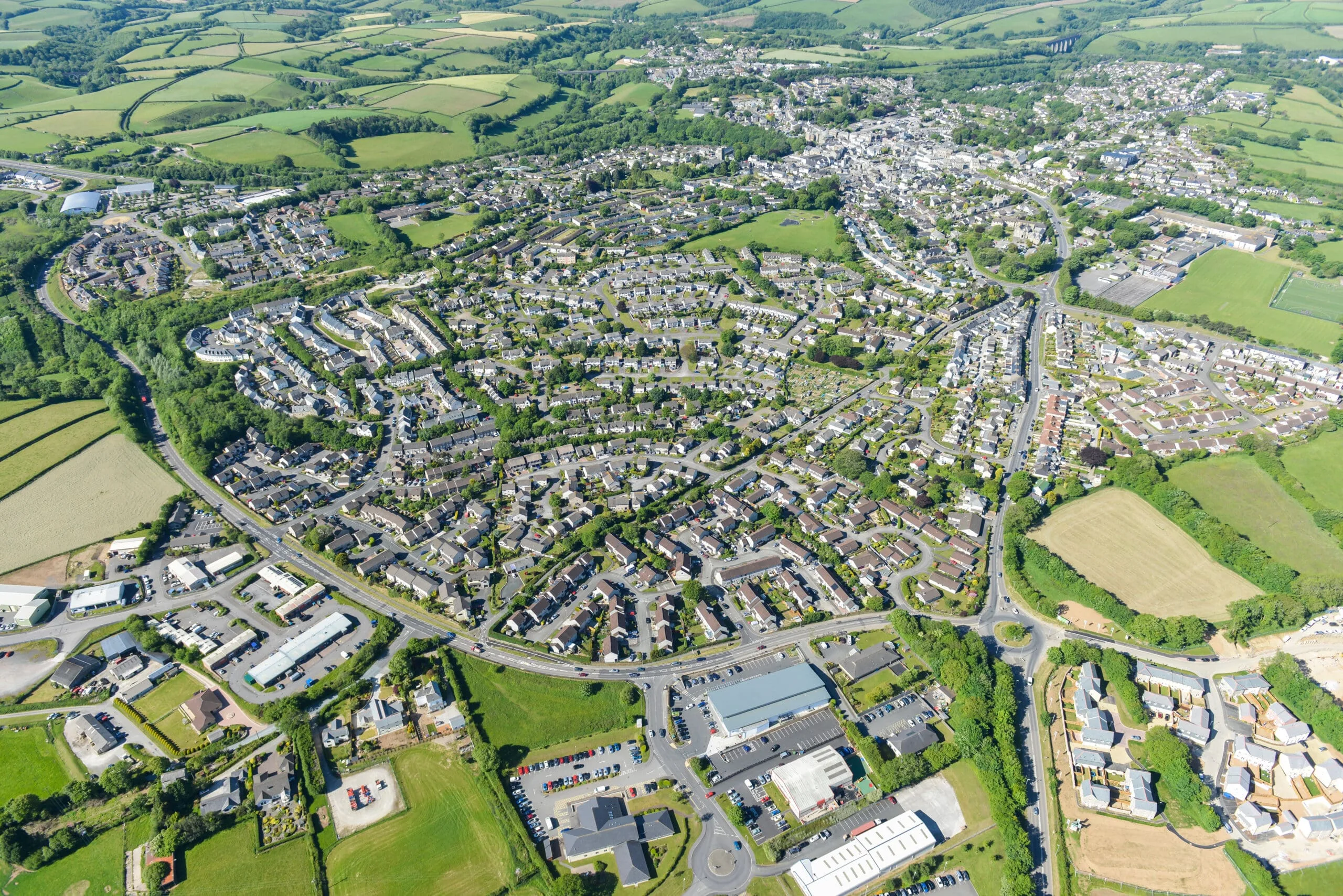 An aerial view, Liskeard, Cornwall
