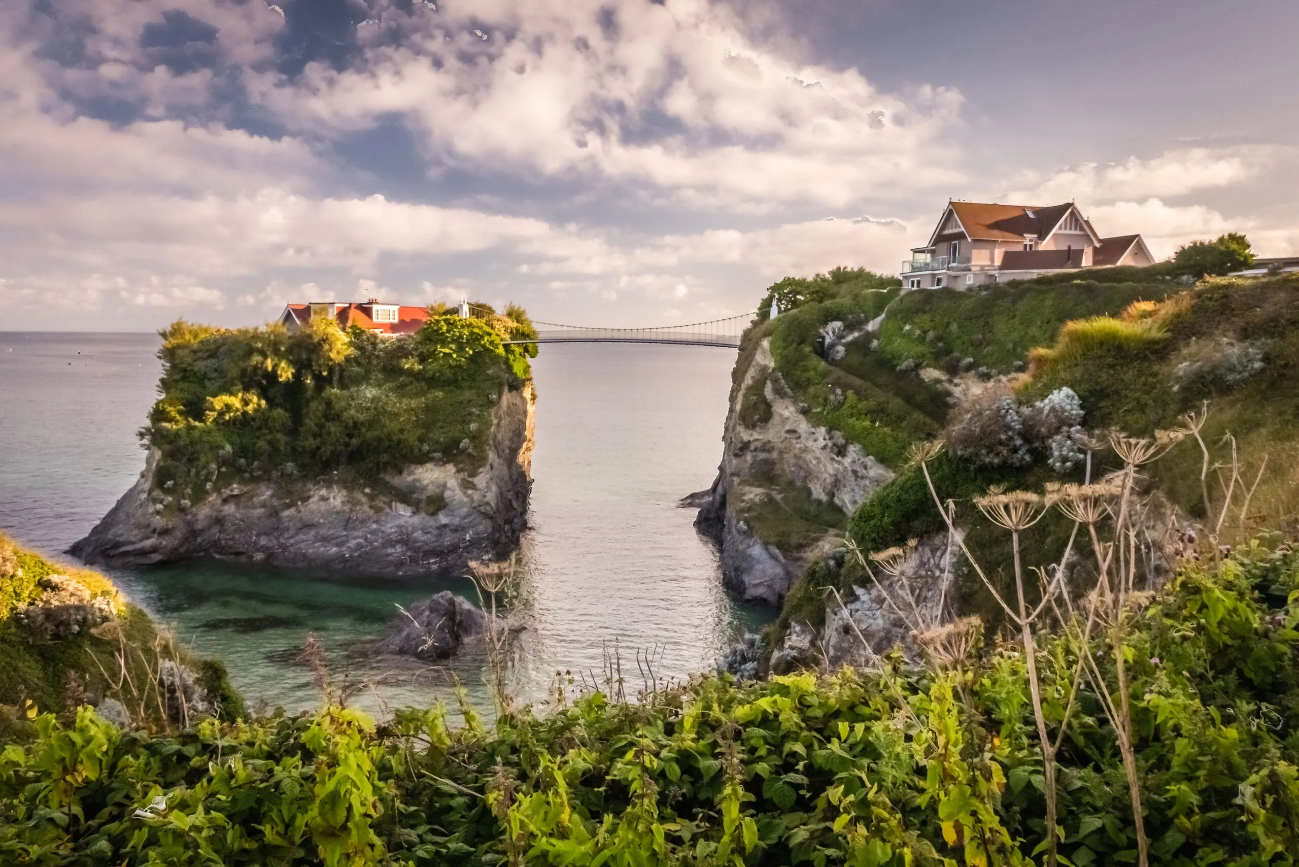 Towan Rock and beach, Newquay, Cornwall