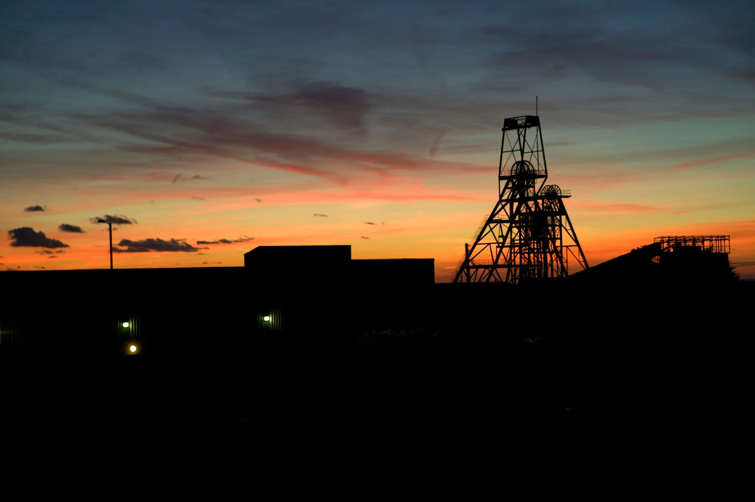 Sunset at South Crofty tine mine, Camborne, Cornwall