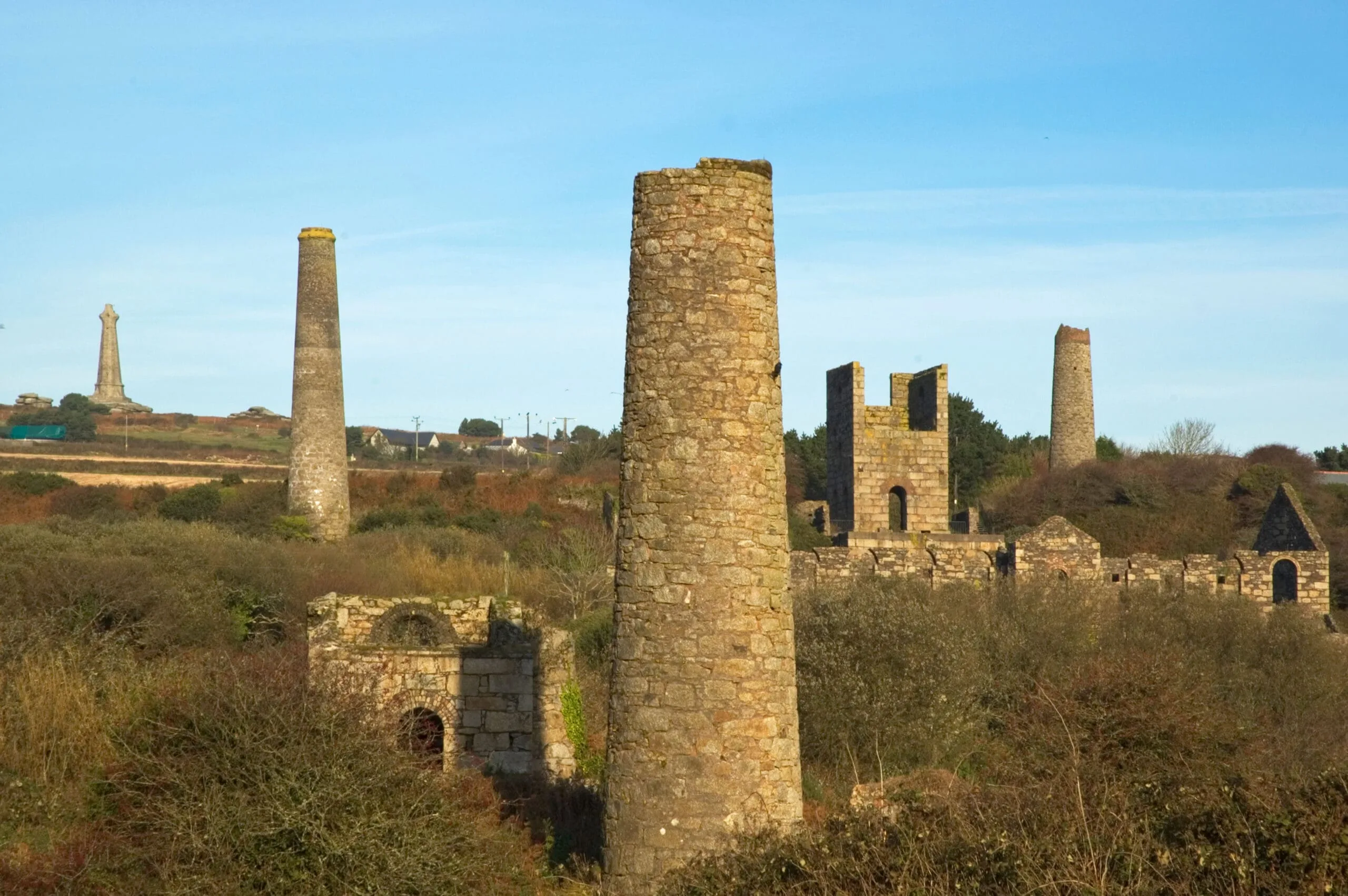 Tin mine remains at Carnkie, Nr. Redruth, Cornwall