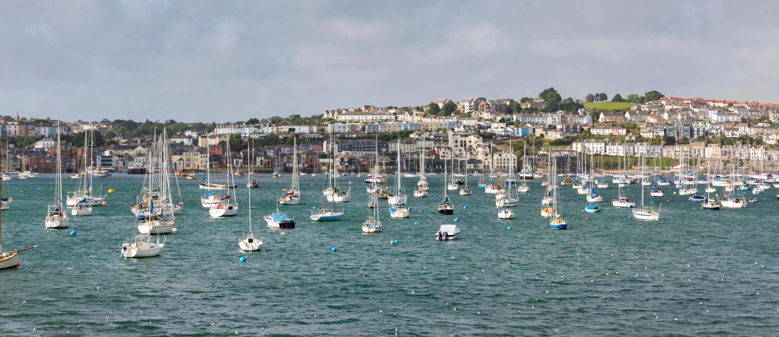 A panoramic view of Falmouth Harbourside, Cornwall