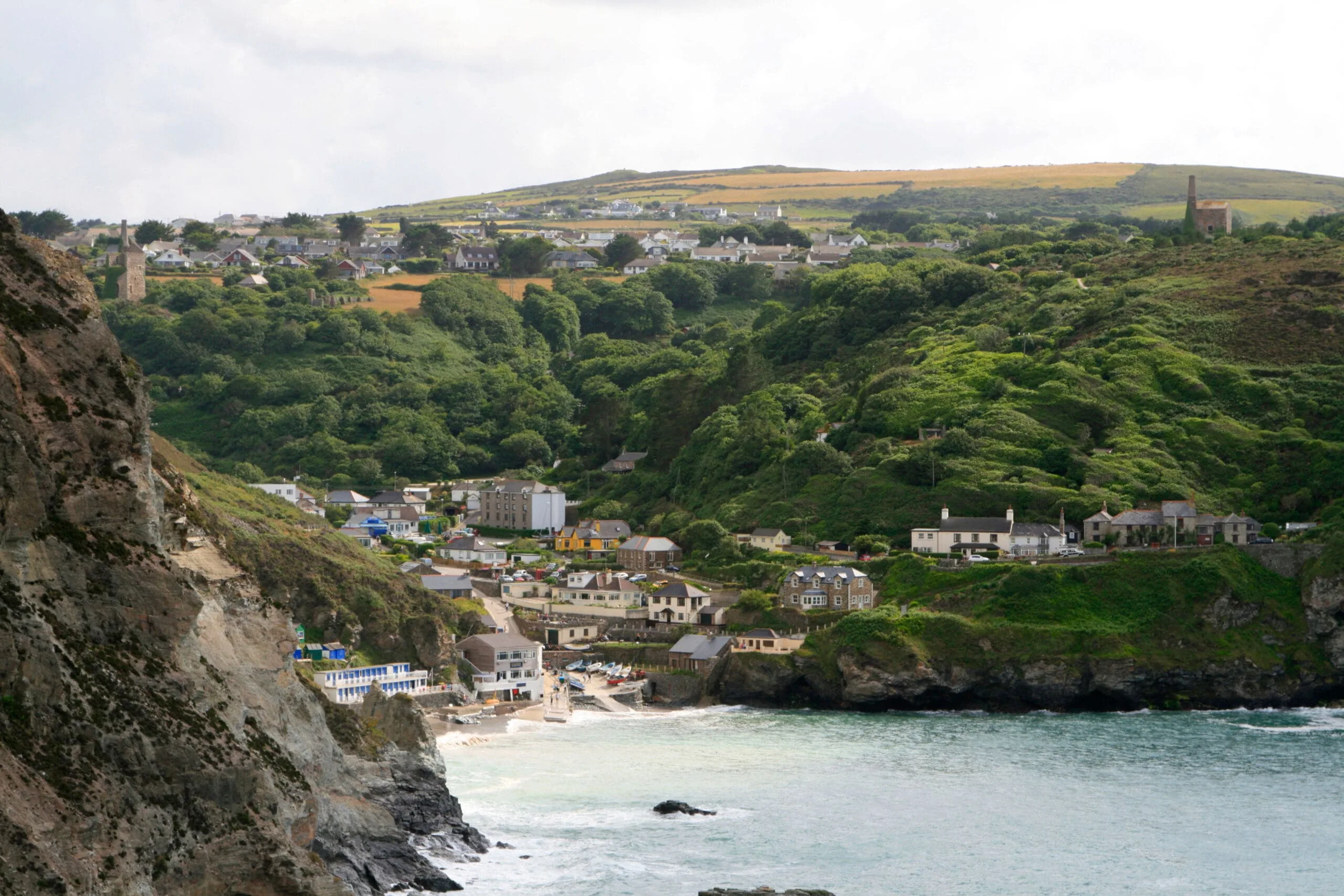St Agnes (Cornish Breanek) village town centre, Cornwall