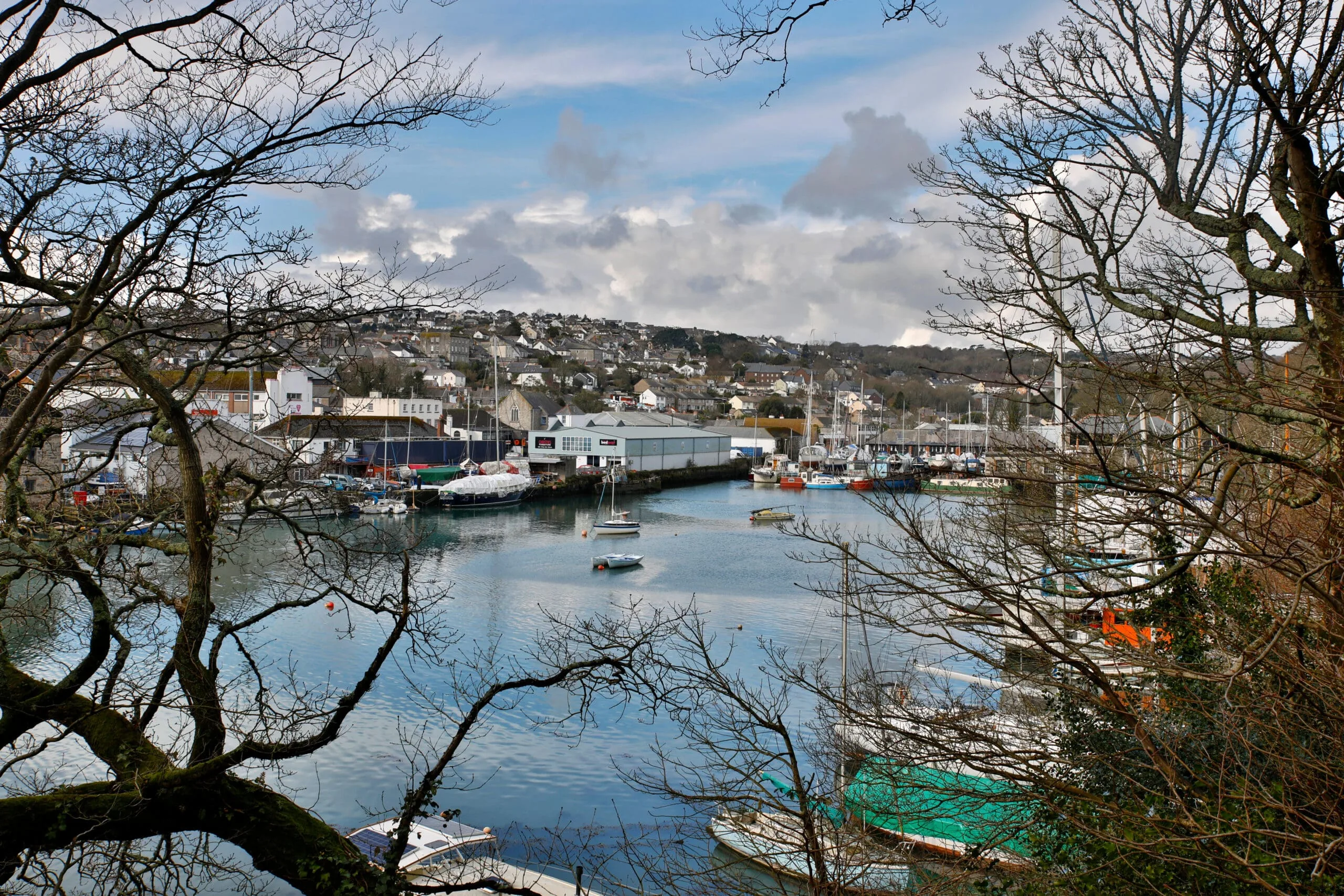 A view of Penryn from across the river, Cornwall