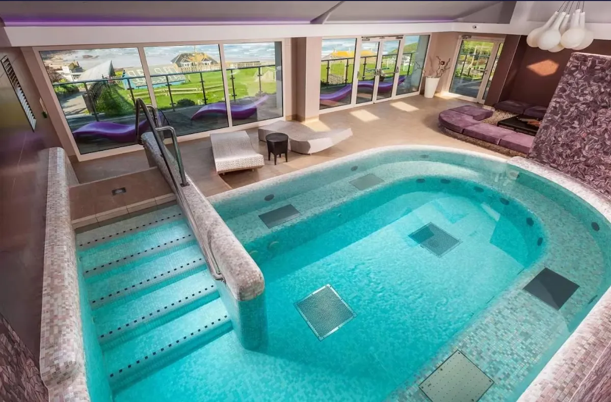 Indoor pool at the Bedruthan Hotel & Spa, Cornwall